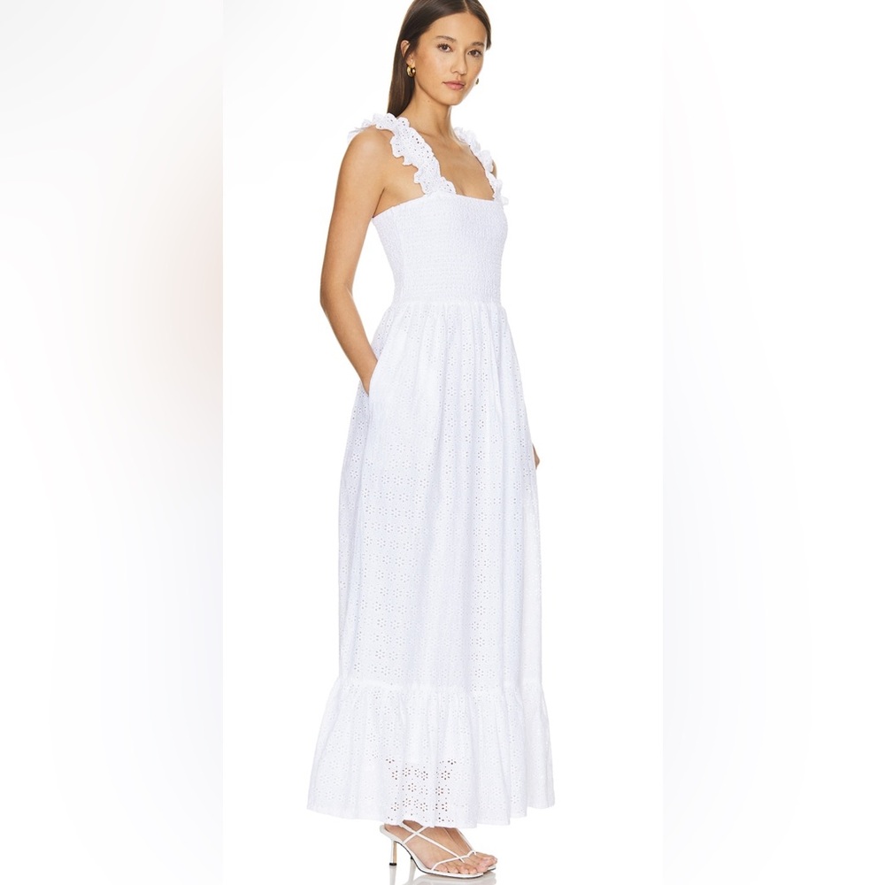 bobbi white bridal eyelet white dress midi